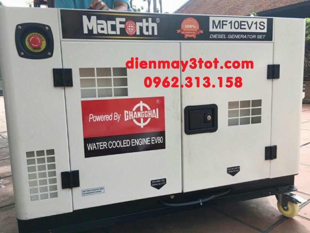 Máy phát điện 10kw chạy dầu điện 1 pha MacForth MF10EV1S